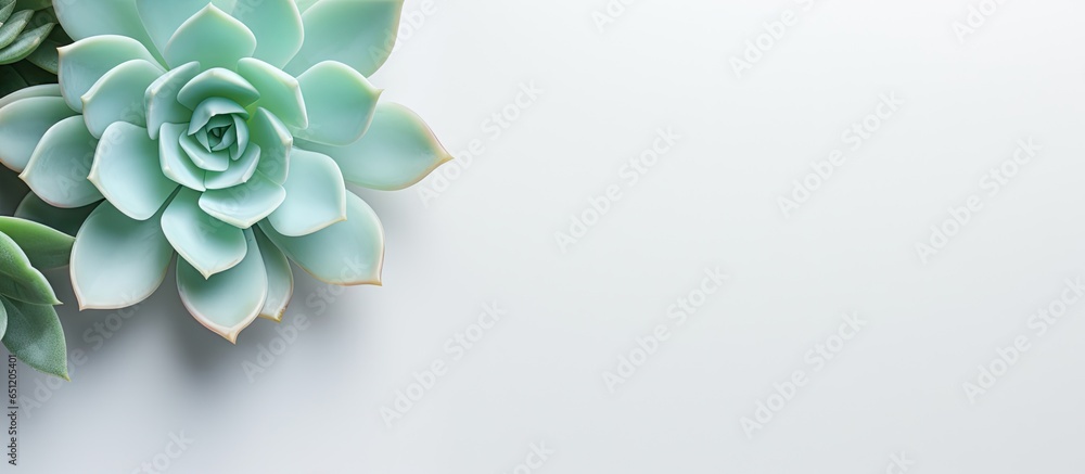 echeveria succulent against isolated pastel background Copy space echeveria succulent against isolated pastel background Copy space