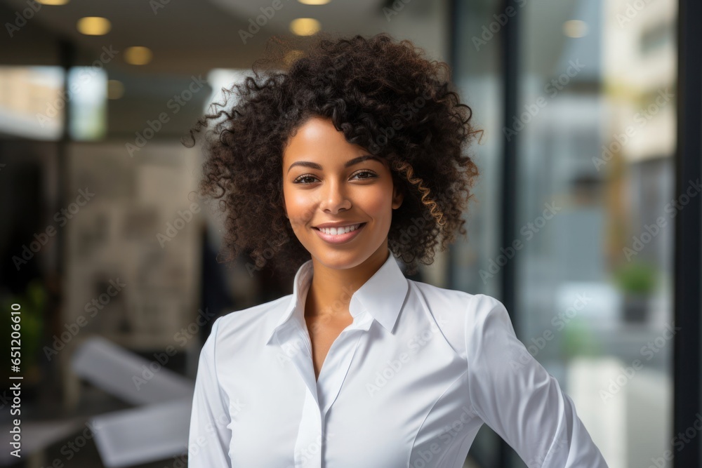 Black Female Architect Employee Employment Workplace Backdrop Generative AI Black Female Architect Employee Employment Workplace Backdrop Generative AI