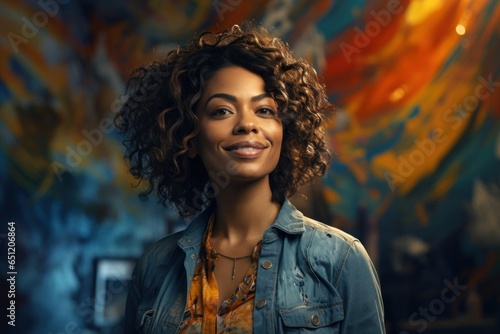 Black Woman Artist Occupation Career Workplace Background Generative AI