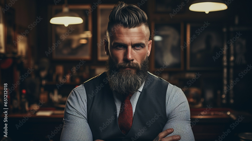 bearded man with a very interesting look. bearded man with a very interesting look.