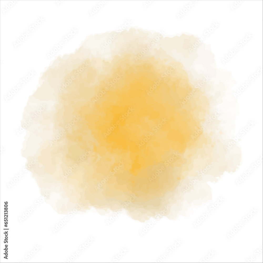 gold orange watercolor circle