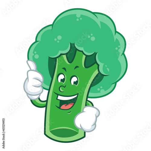 cartoon character of broccoli