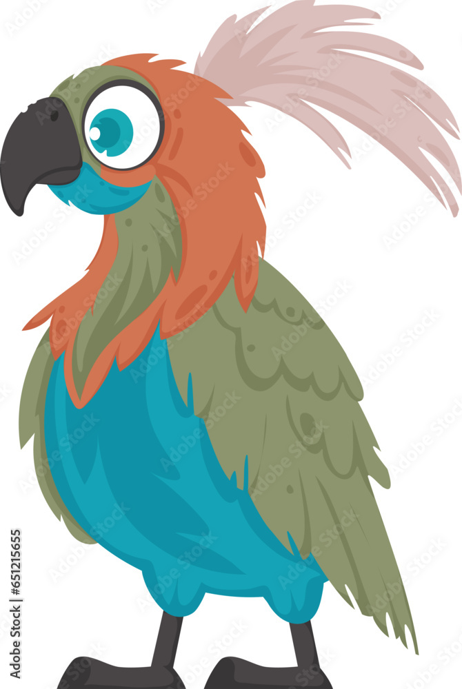 A beautiful bird with bright and happy colors. Vector Illustration. A beautiful bird with bright and happy colors. Vector Illustration.