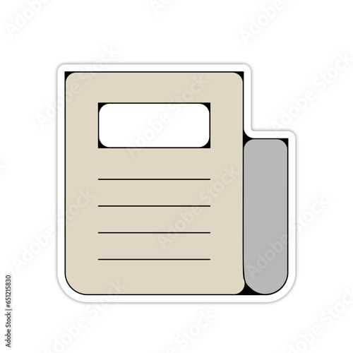 picto logo icones et symbole journal cv document fin couleur gris relief