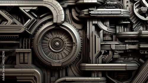 3D Abstract Industrial Background