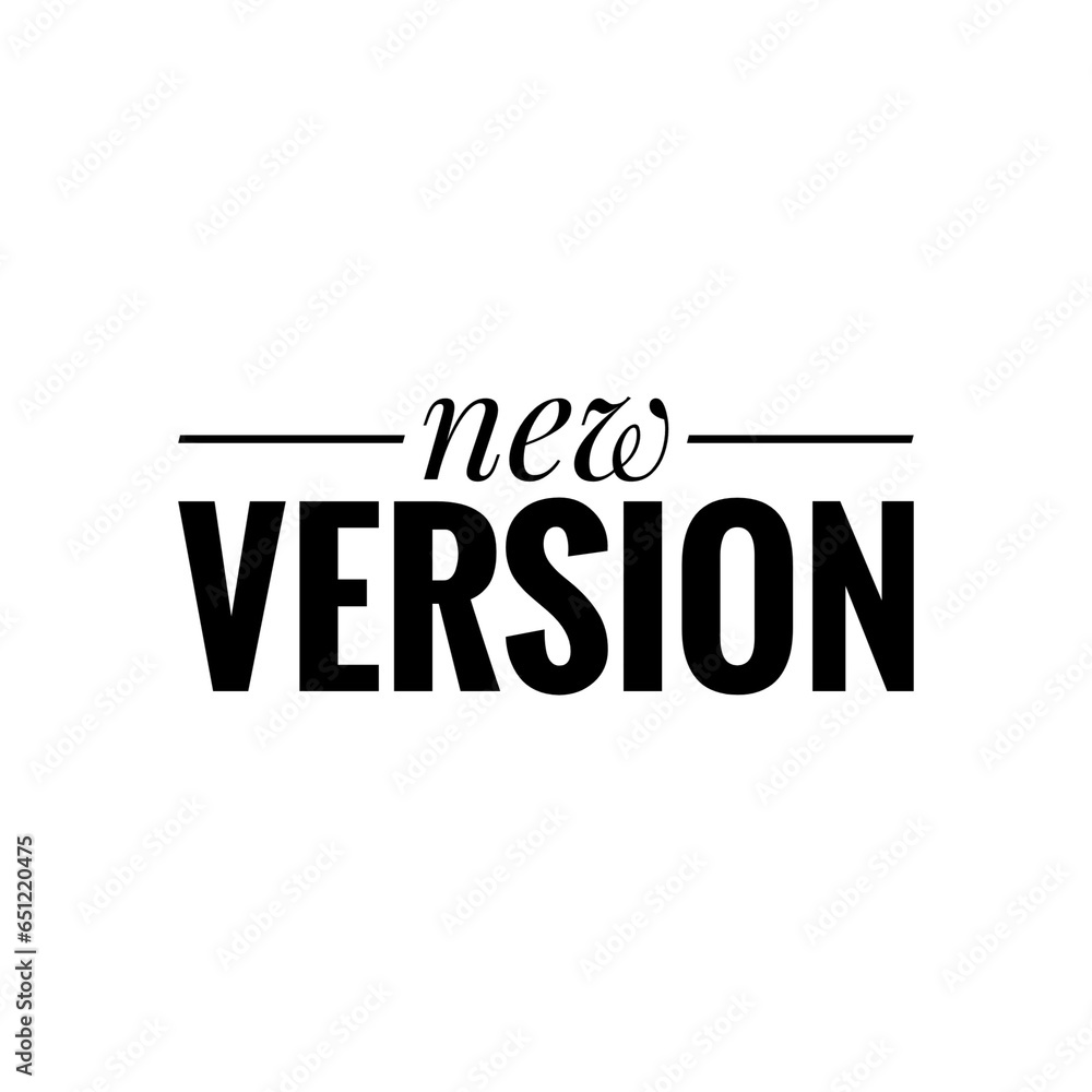 ''New Version'' Word Illustration