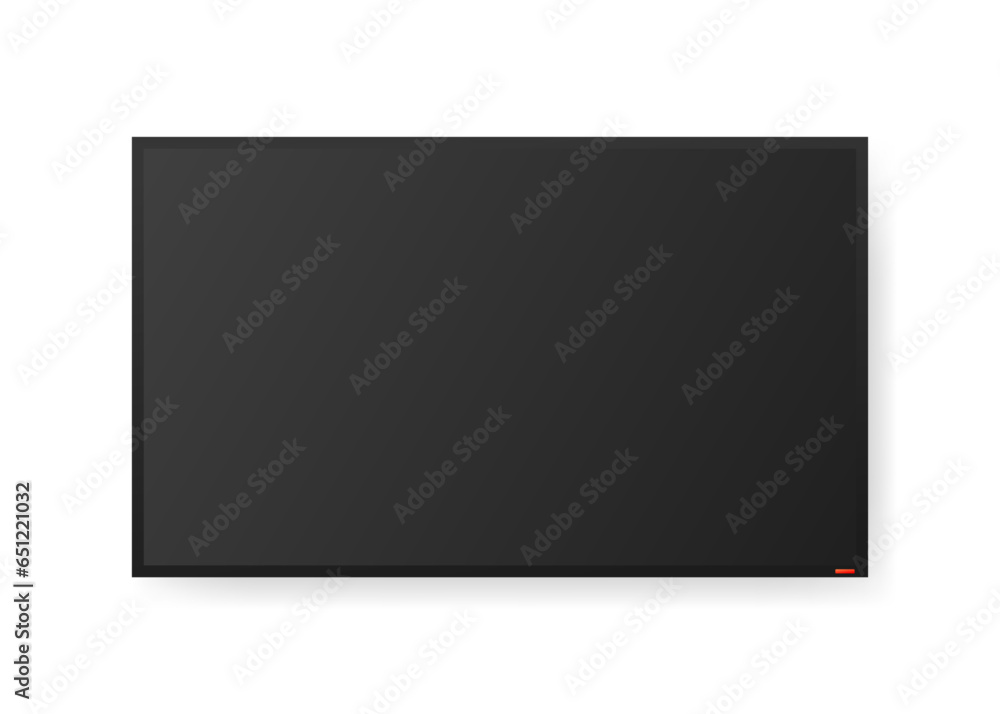 Blank black screen. Flat, black, screen mockup, screen layout, blank monitor. Vector illustration Blank black screen. Flat, black, screen mockup, screen layout, blank monitor. Vector illustration