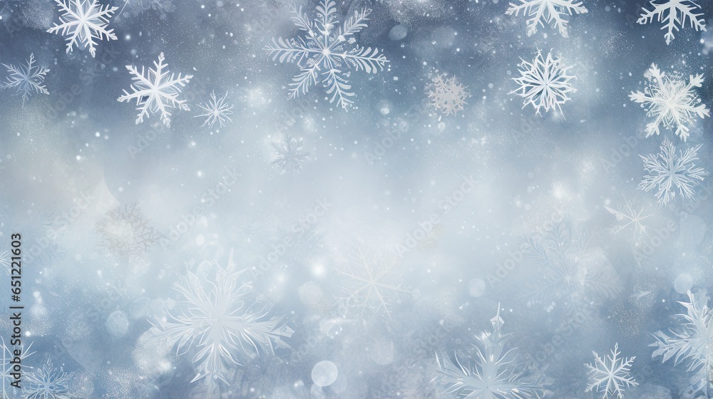 a blue and white background with snowflakes on it. generative ai a blue and white background with snowflakes on it. generative ai