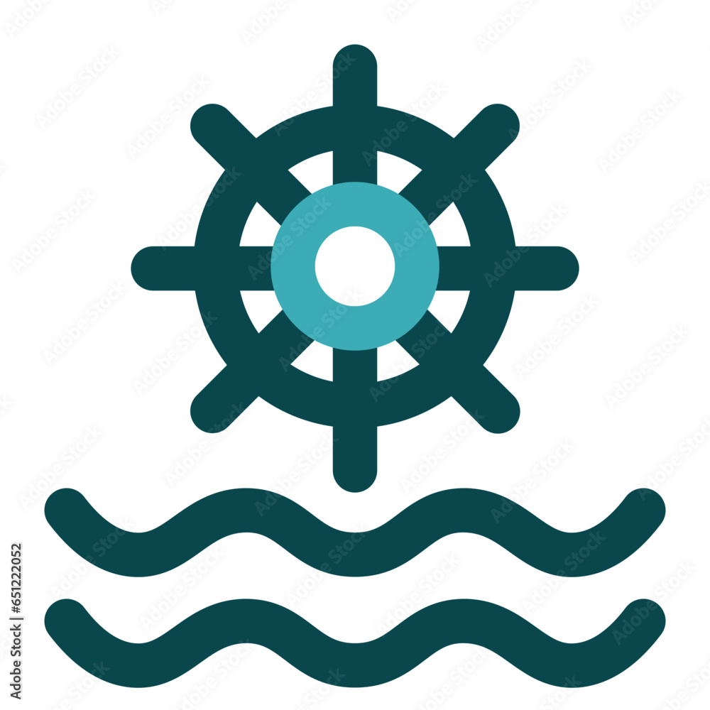 Fototapeta premium water wheel icon for illustration