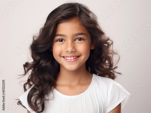 A radiant Indian girl with a captivating smile, representing the joy of life and positivity, making this an ideal image for lifestyle and happiness-related campaigns