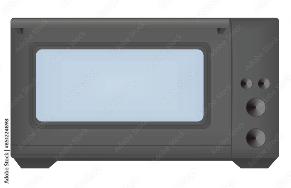 Grey mini oven. vector illustration Grey mini oven. vector illustration