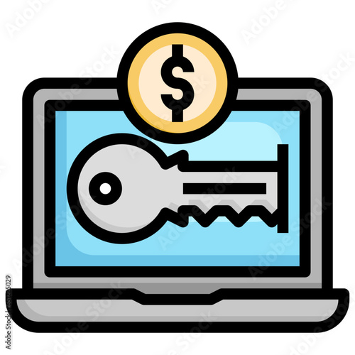 profitable keyword filled outline icon,linear,outline,graphic,illustration
