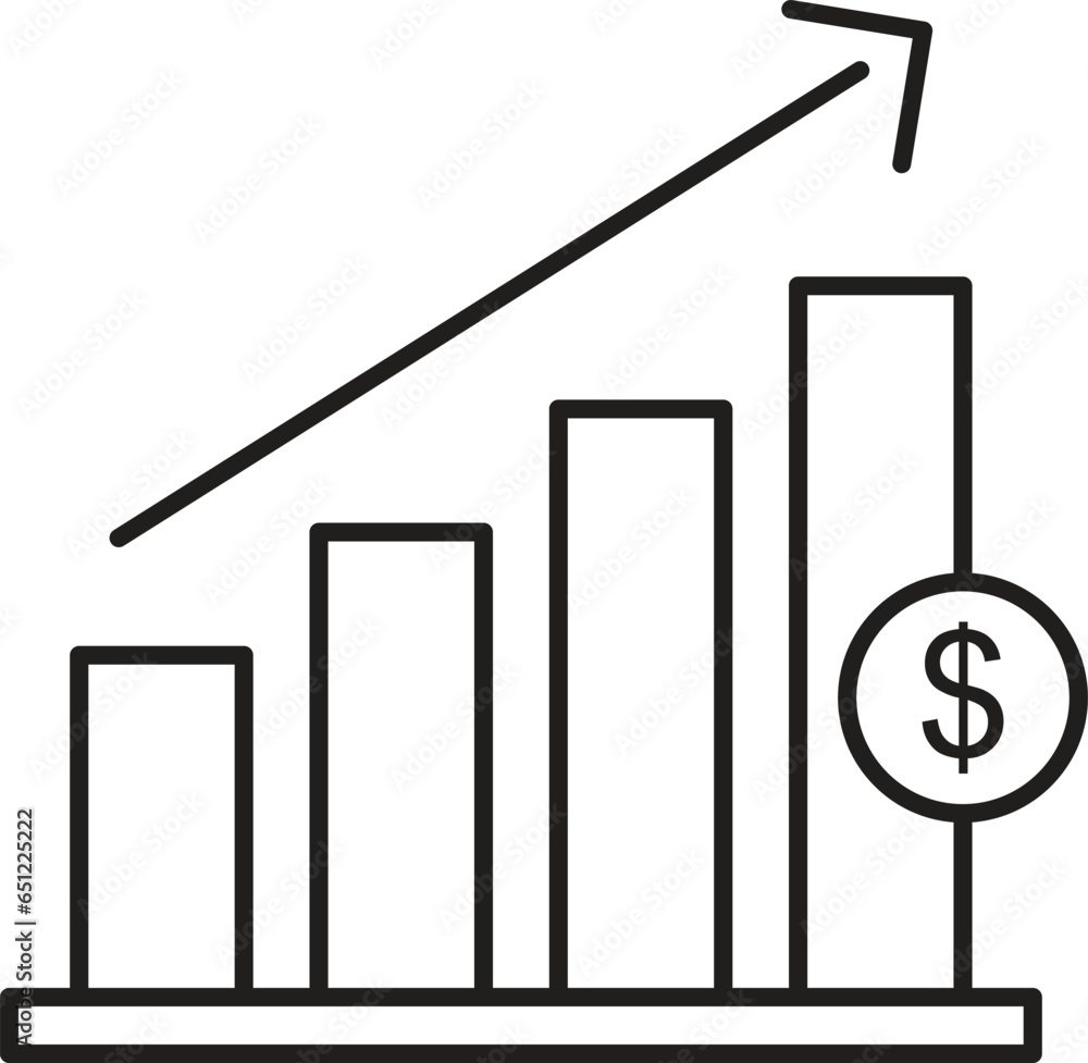 growth chart icon. growing graph, bar chart. growing graph icon for computer, web and mobile app growth chart icon. growing graph, bar chart. growing graph icon for computer, web and mobile app