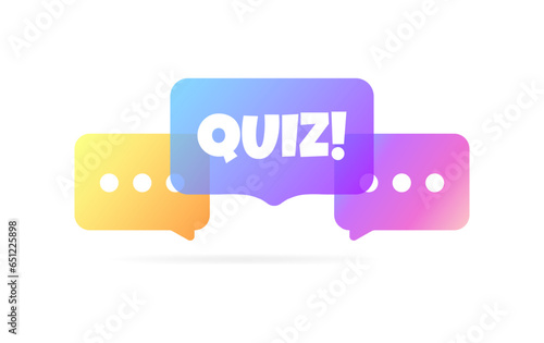 Quiz sign. Flat, color, question sign, quiz sign. Vector icon