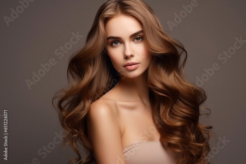 Woman face hair model glamour beauty female