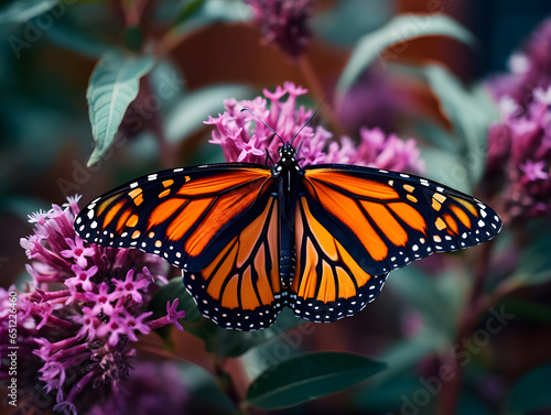 Exquisite Monarch Butterfly on Flower