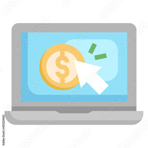 pay per click filled outline icon,linear,outline,graphic,illustration