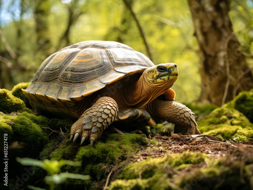 Wise Old Tortoise in Natural Habitat