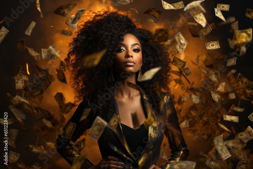 Black Woman Investment Banker Occupation Work Role Workplace Backdrop Generative AI