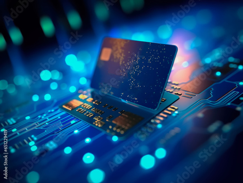 digital credit card online payment Digital internet network with global internet network connection. financial concept