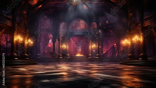 The interior of the theater in the fog. © Meow Creations