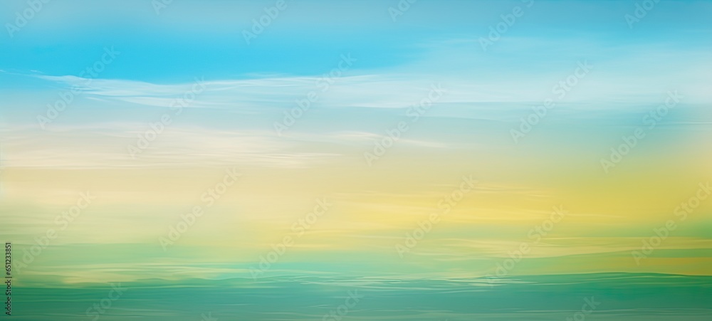 Blurred painting of a sunset with clouds and water
