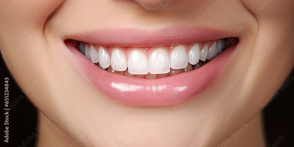 Fototapeta premium Portrait of dental beauty and confidence. Radiant wellness. Embracing beauty of healthy teeth. Art of beautiful smile