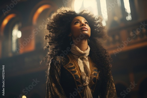Black Woman Priest Occupation Job Expertise Work Environment Background Generative AI