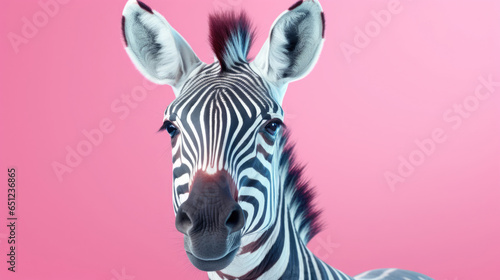 Fancy Zebra, advertising photography, Pastel color palette background