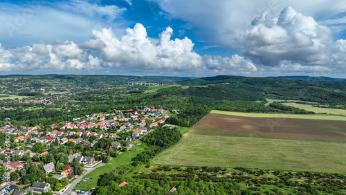 Obraz na płótnie landscape with flowers w salonie