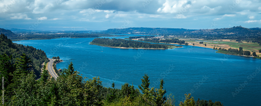 Columbia River Viewed from Vista House, Oregon, USA