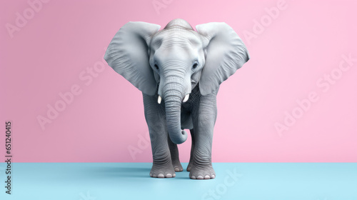 Fancy Elephant   advertising photography    Pastel color palette background