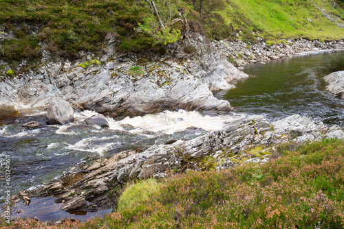 Glen Tilt and the Tarf Falls in Perthshire, scotland photo