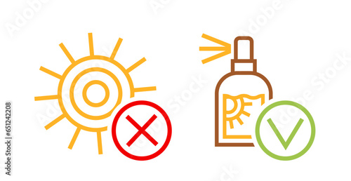 Self-tanning symbol, logo element. Home beauty treatment idea photo