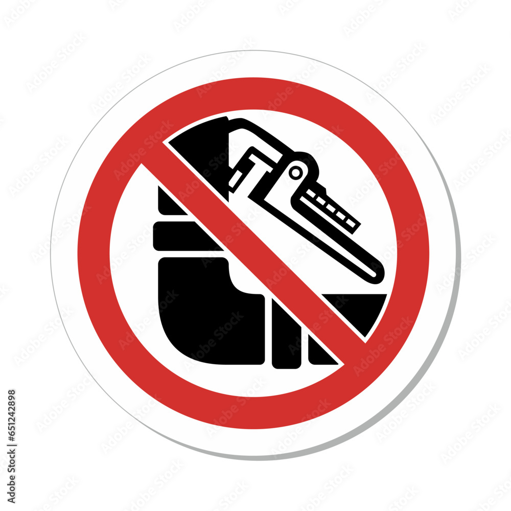 ISO Prohibition Circular Sign Do Not Disturb Pipe Insulation Symbol Stock Vector Adobe Stock