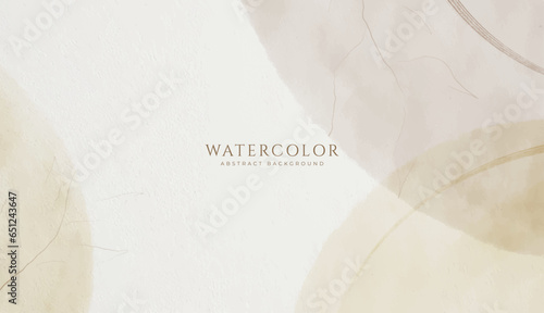 Abstract horizontal watercolor background. Neutral light colored empty space background illustration