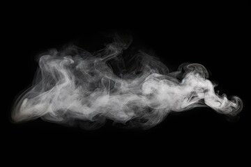Ethereal elegance. Abstract white smoke on black background isolated and steam in monochrome. Mystical mist. Captivating play of light. Flowing forms. Dynamic abstraction vapor