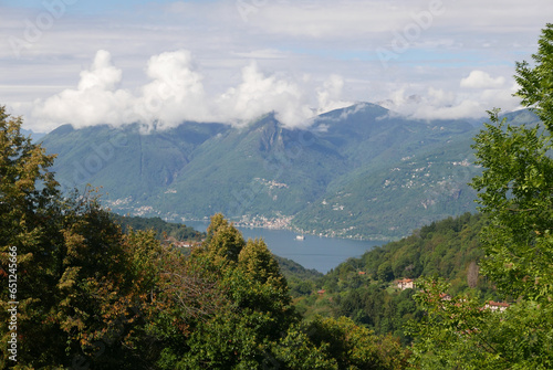 Maggiore Lake view from Dumenza Lombardy, Italy © marcovarro