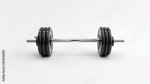 Barbell realistic 8k isolate white background.Generative AI
