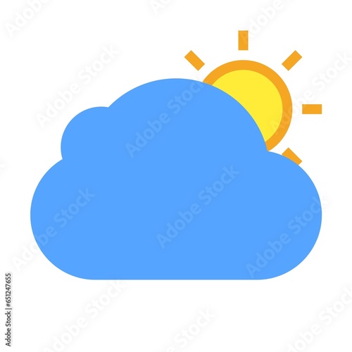elements or symbols of various weather conditions on earth such as thunderstorms, hot sun, etc
