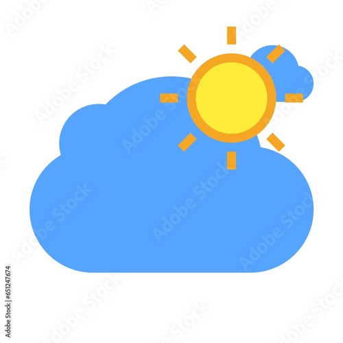 elements or symbols of various weather conditions on earth such as thunderstorms, hot sun, etc