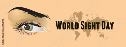 Vector illustration for World Sight Day.