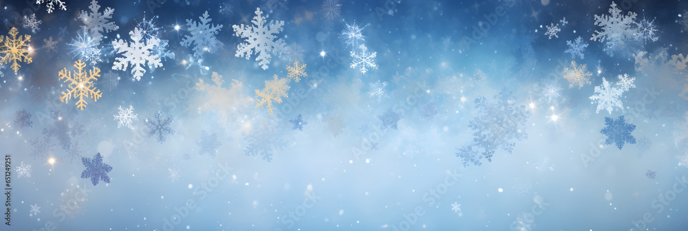 bright wide format background image with Christmas snowflakes bright wide format background image with Christmas snowflakes