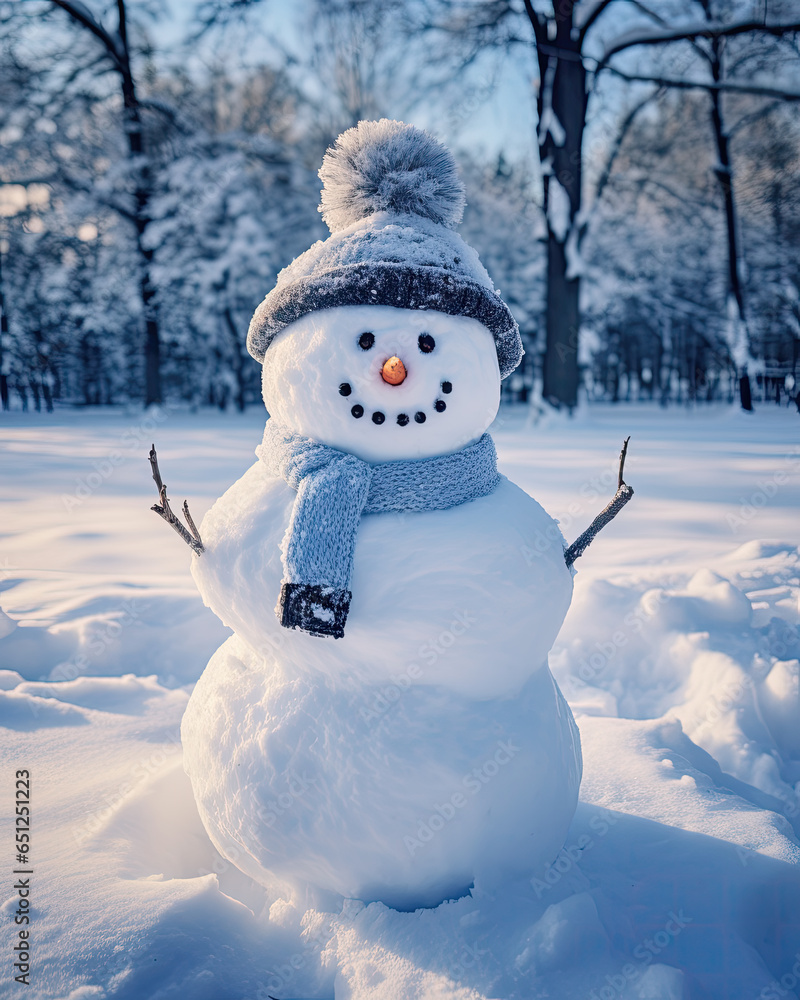 Obraz premium Cute snowman