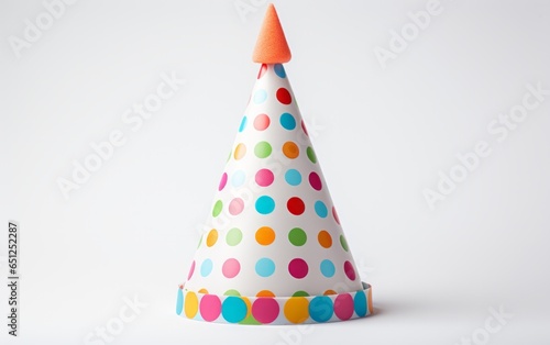 Colorful Cap for birthday party on a monochrome background