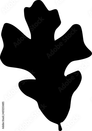 Tree leaf, manually traced and highly detailed vector silhouette