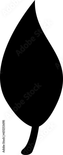Tree leaf, manually traced and highly detailed vector silhouette