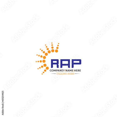 RAP letter technology logo design on white background. RAP logo. RAP creative initials letter IT logo concept. RAP letter design,RAP. 