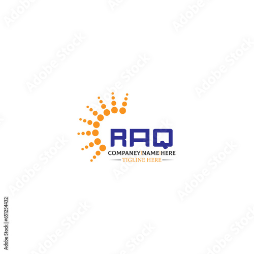 RAQ letter technology logo design on white background. RAQ logo. RAQ creative initials letter IT logo concept. RAQ letter design,RAQ.  photo