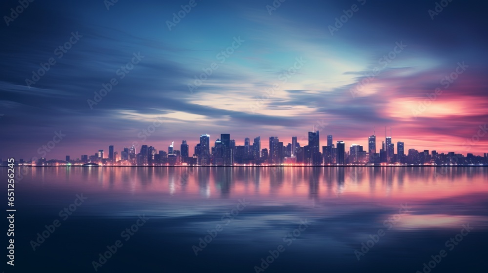 big city during dusk